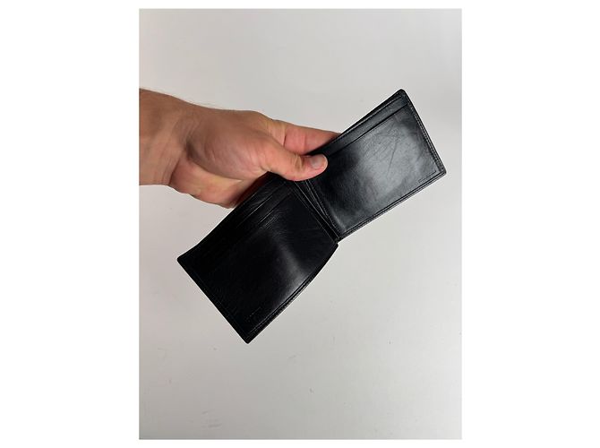 Vintage Loewe Madrid Flapable leather wallet black - view 4
