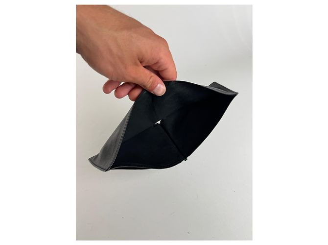 Vintage Loewe Madrid Flapable leather wallet black - view 8