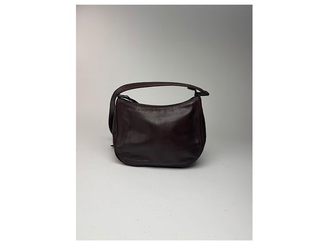 Vintage Issey Miyake Ledertasche braun Lila - Ansicht 10