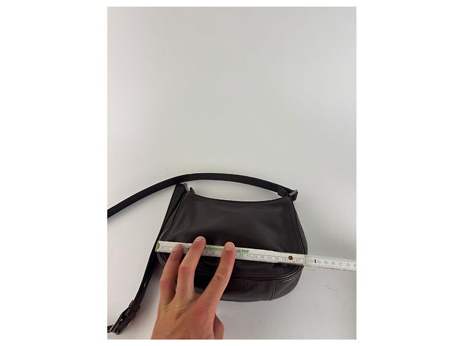 Vintage Issey Miyake Ledertasche braun Lila - Ansicht 13
