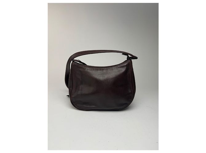 Vintage Issey Miyake Ledertasche braun Lila - Ansicht 2