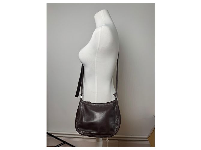 Vintage Issey Miyake Ledertasche braun Lila - Ansicht 6