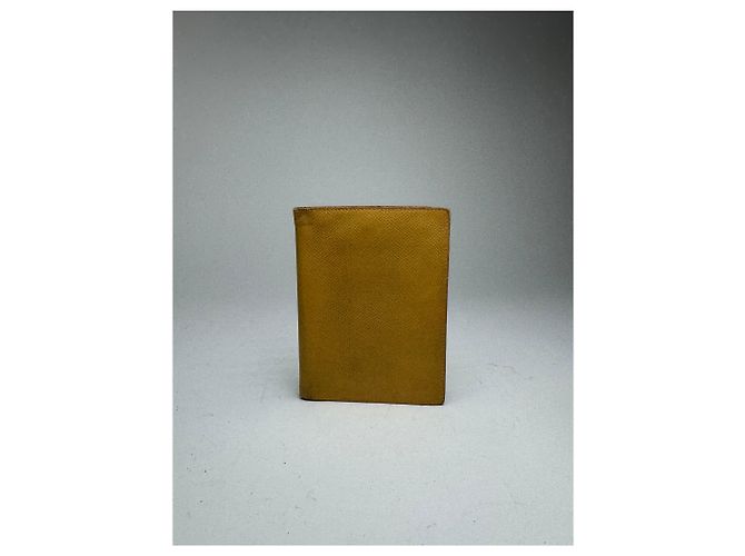 Ring Hermès Vintage Hermes Leather Cardholder Yellow - view 3
