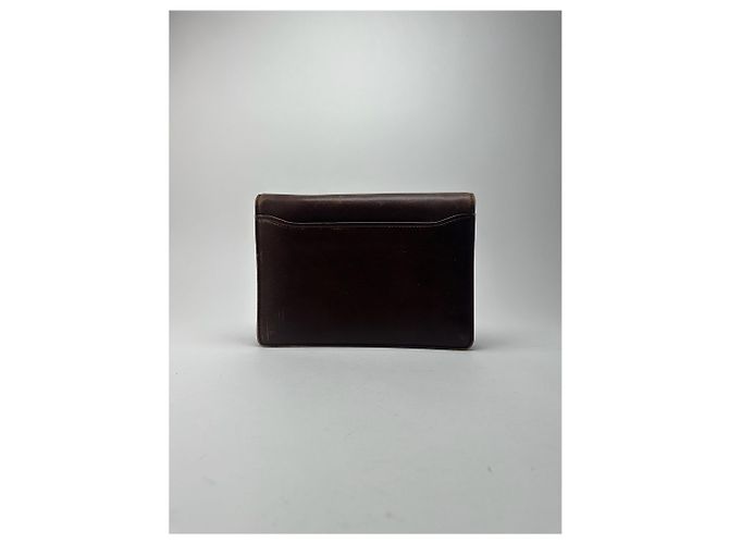 Clutch in pelle vintage Balenciaga marrone - vista 2