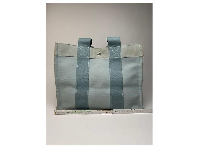 Trim Vintage Hermès Tasche hellblau Silber - Ansicht 11