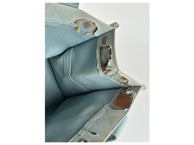 Trim Vintage Hermès Tasche hellblau Silber - Ansicht 13