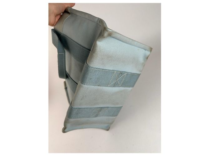 Trim Vintage Hermès Tasche hellblau Silber - Ansicht 4