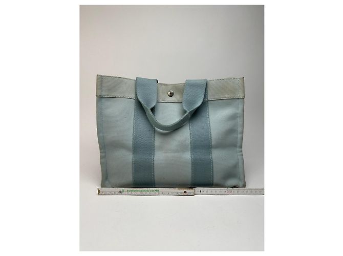 Trim Vintage Hermès Tasche hellblau Silber - Ansicht 8