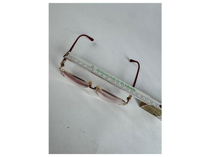 Occhiali da sole vintage Yves Saint Laurent rosso oro - vista 10