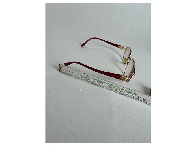 Occhiali da sole vintage Yves Saint Laurent rosso oro - vista 11