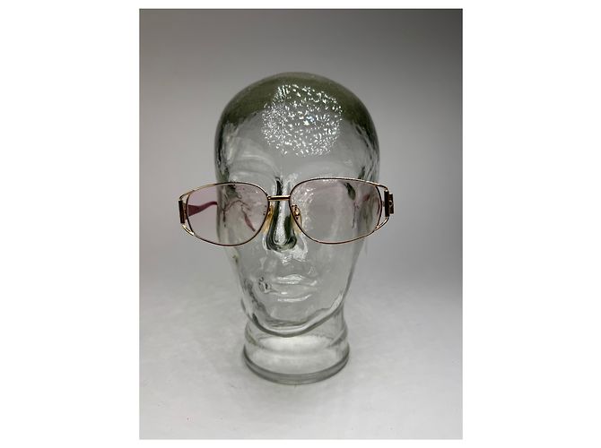 Occhiali da sole vintage Yves Saint Laurent rosso oro - vista 12