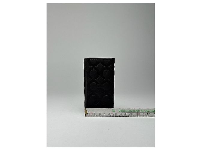 Vintage Coach Leather Monogram Key Holder black - view 8