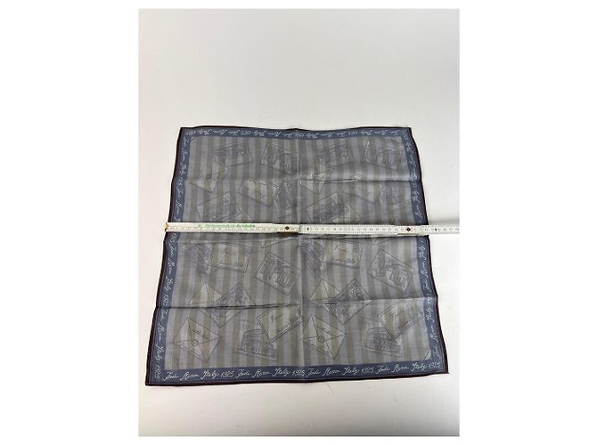 Sciarpa a righe vintage Fendi grigia Grigio - vista 7