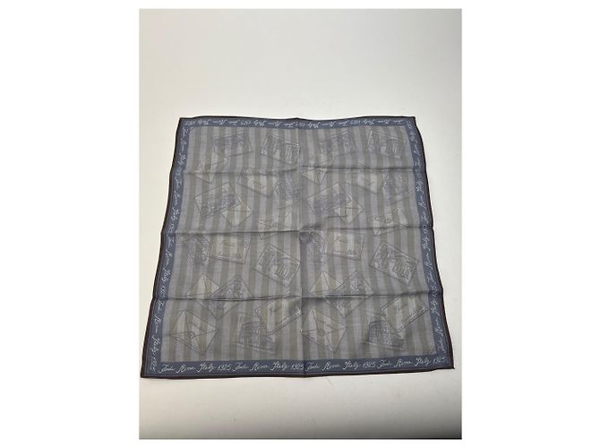 Sciarpa a righe vintage Fendi grigia Grigio - vista 9