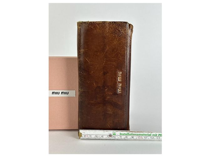 Vintage Miu Miu Leather wallet brown - view 10