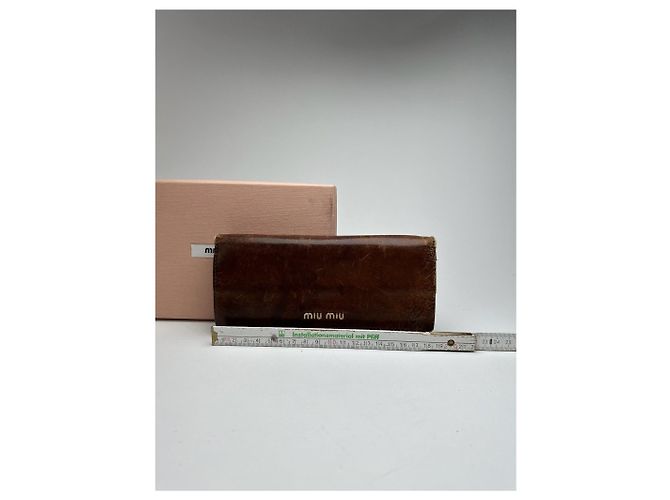 Vintage Miu Miu Leather wallet brown - view 11