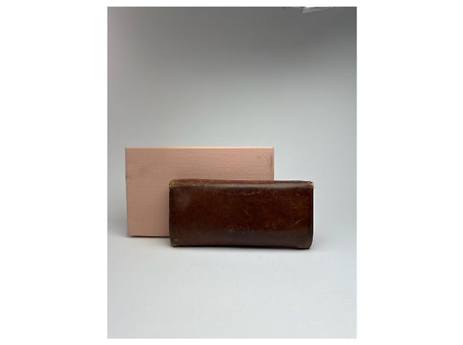 Vintage Miu Miu Leather wallet brown - view 2