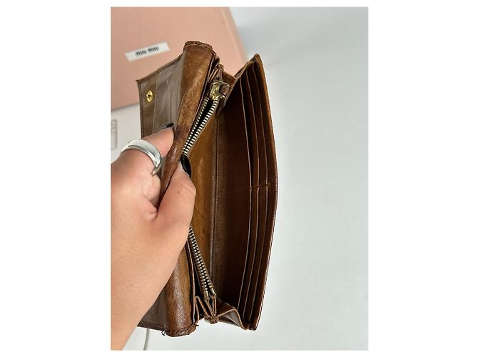 Vintage Miu Miu Leather wallet brown - view 3