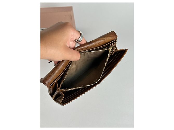 Vintage Miu Miu Leather wallet brown - view 4