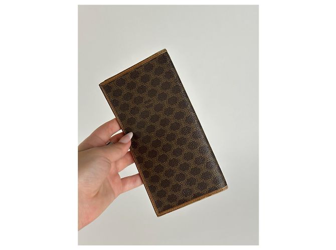 Céline Vintage Celine Paris Monogram Leather Card Holder Brown - view 13