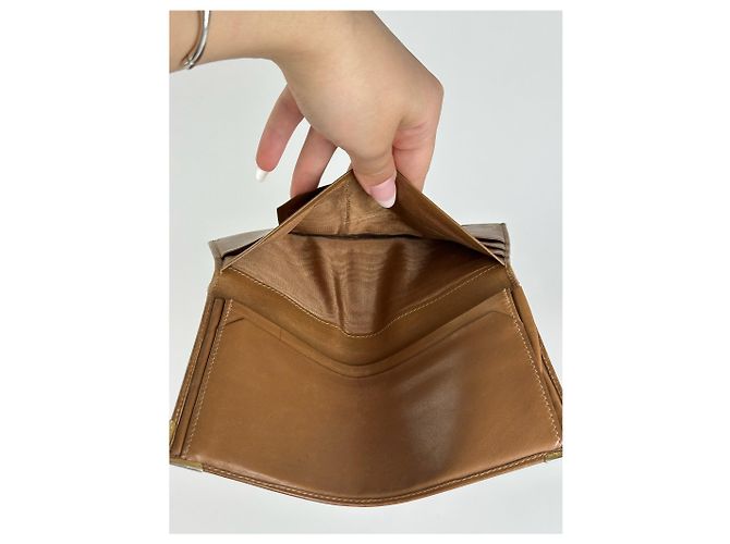 Céline Vintage Celine Paris Monogram Leather Card Holder Brown - view 3