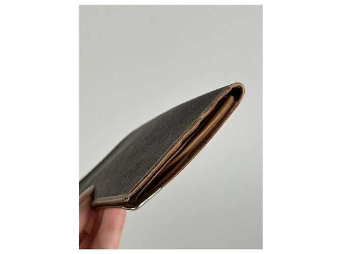 Céline Vintage Celine Paris Monogram Leather Card Holder Brown - view 4