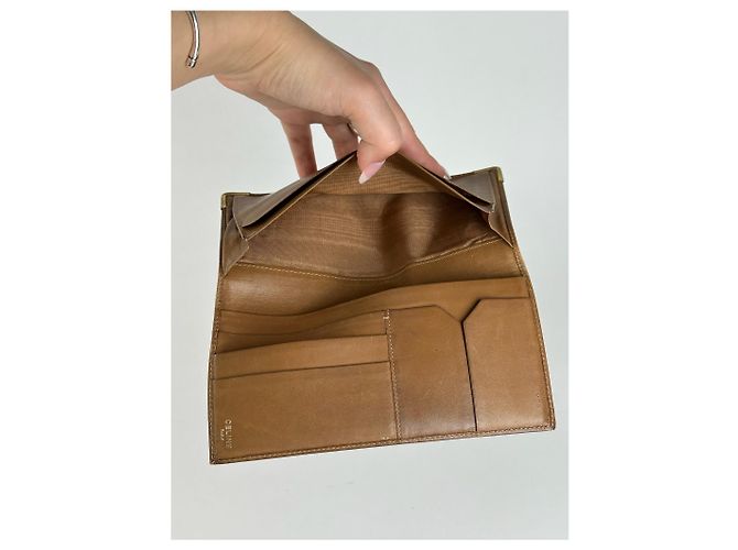 Céline Vintage Celine Paris Monogram Leather Card Holder Brown - view 5