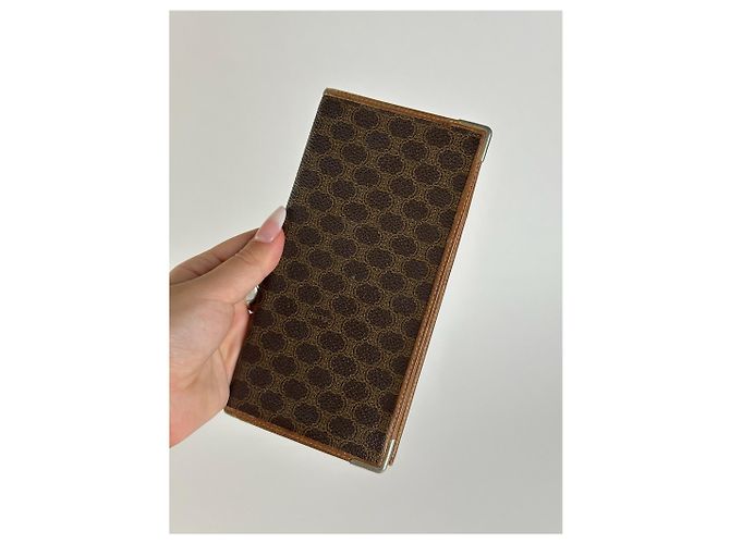Céline Vintage Celine Paris Monogram Leather Card Holder Brown - view 6