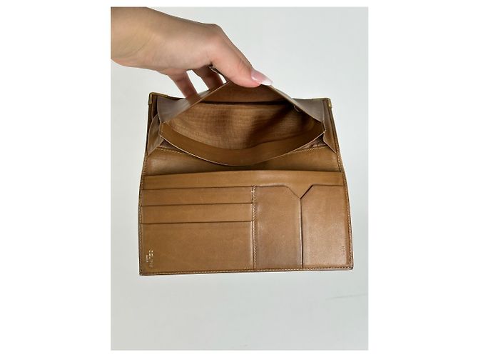 Céline Vintage Celine Paris Monogram Leather Card Holder Brown - view 7
