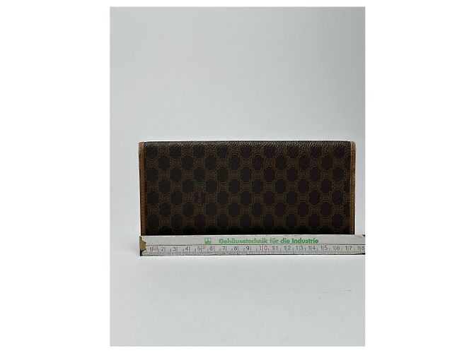 Céline Vintage Celine Paris Monogram Leather Card Holder Brown - view 8