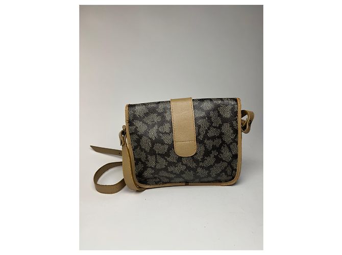 Vintage Yves Saint Laurent Ledertasche grau braun Schwarz - Ansicht 2