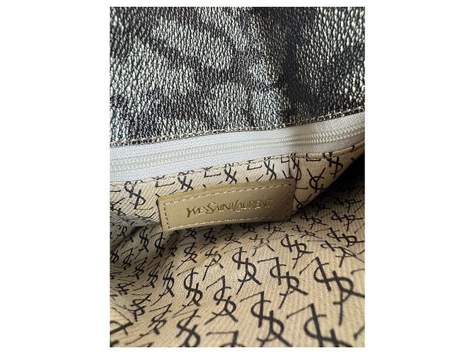 Vintage Yves Saint Laurent Ledertasche grau braun Schwarz - Ansicht 5