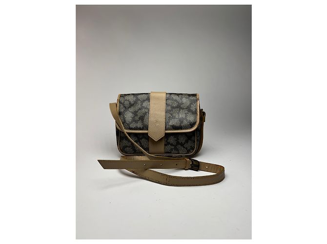 Vintage Yves Saint Laurent Ledertasche grau braun Schwarz - Ansicht 6