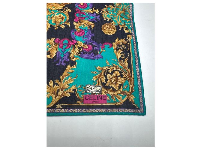 Céline Vintage Celine Paris Barockschal mehrfarbig Mehrfarben - Ansicht 2