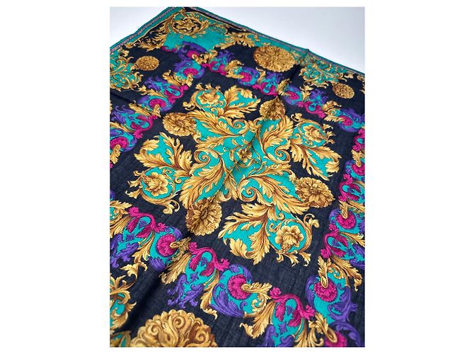 Céline Vintage Celine Paris Barockschal mehrfarbig Mehrfarben - Ansicht 3