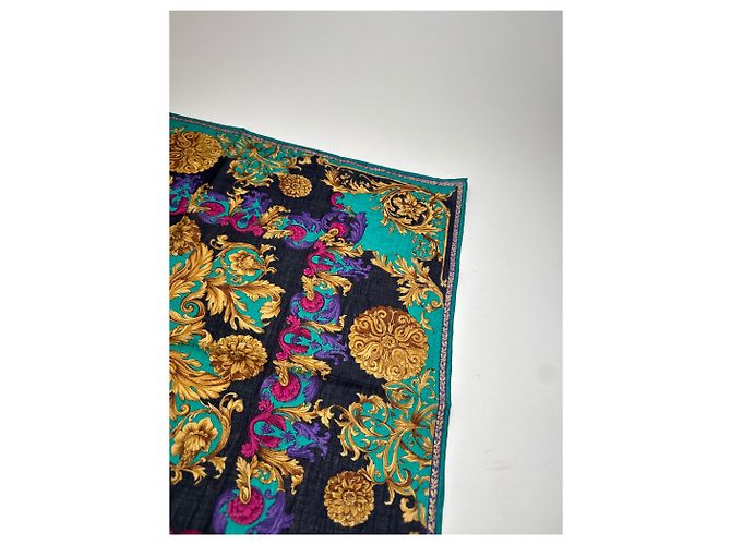Céline Vintage Celine Paris Barockschal mehrfarbig Mehrfarben - Ansicht 7
