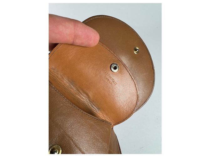 Céline Vintage Celine Triomphe Leather wallet beige brown - view 5