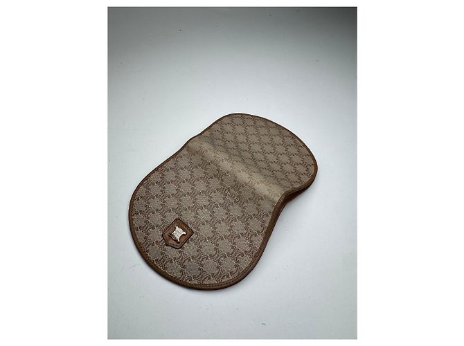 Céline Vintage Celine Triomphe Leather wallet beige brown - view 6