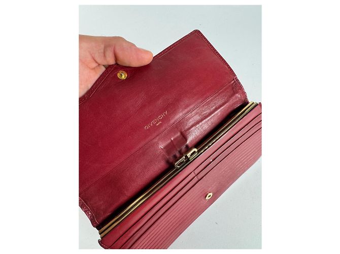 Vintage Givenchy Leather wallet red - view 7