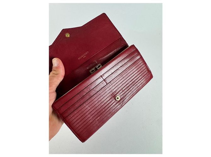 Vintage Givenchy Leather wallet red - view 9