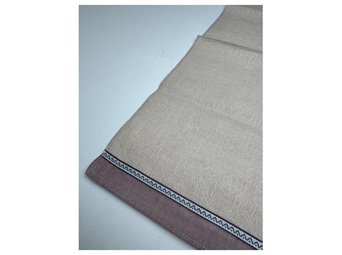 Céline Sciarpa vintage Celine beige marrone - vista 6