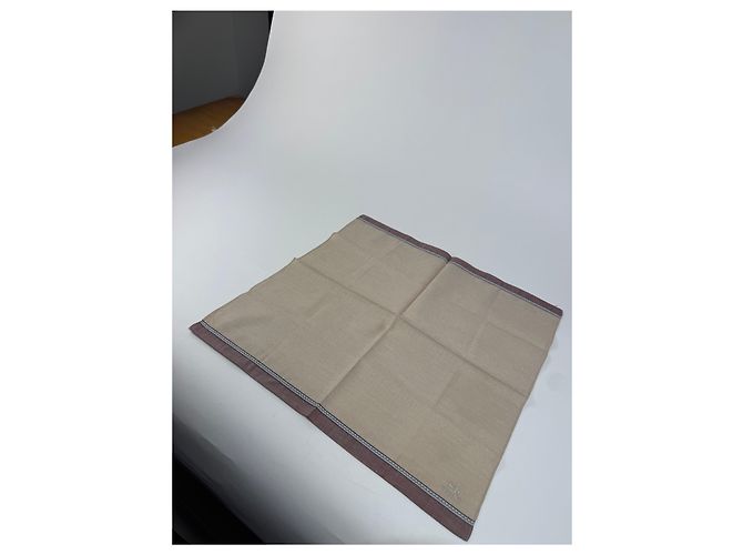 Céline Sciarpa vintage Celine beige marrone - vista 8