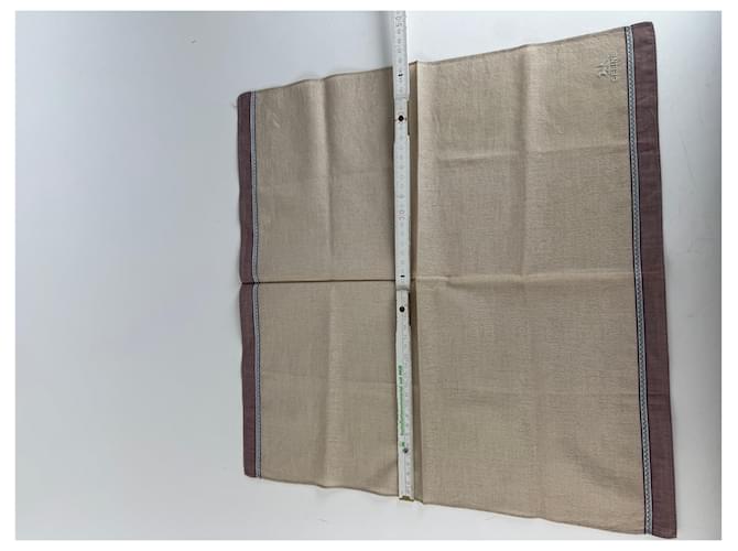 Céline Sciarpa vintage Celine beige marrone - vista 9