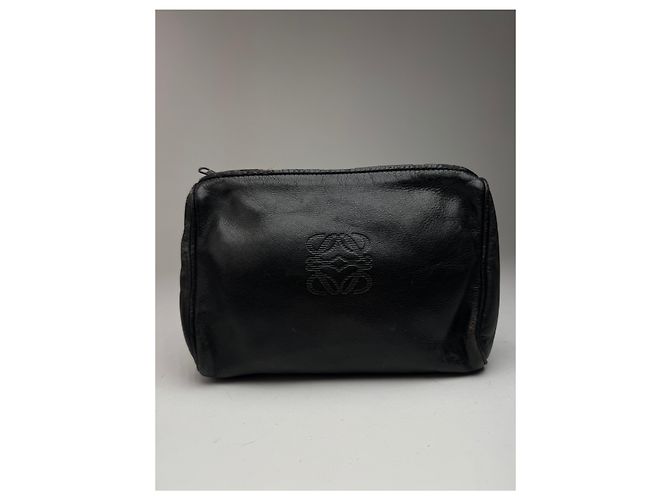 Clutch in pelle Loewe Madrid vintage nera Nero - vista 13