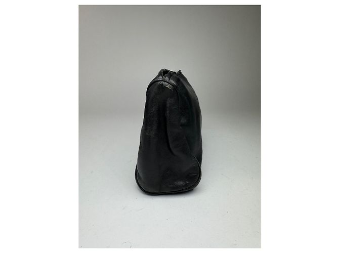 Clutch in pelle Loewe Madrid vintage nera Nero - vista 7