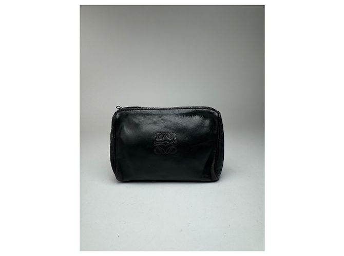 Clutch in pelle Loewe Madrid vintage nera Nero - vista 8