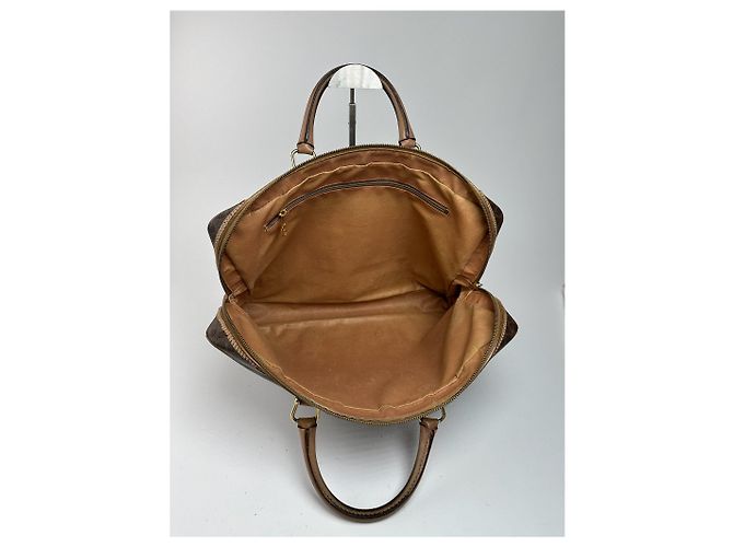 Triomphe Céline Valigia in pelle monogramma vintage Celine Paris marrone - vista 10