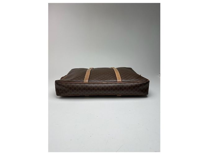 Triomphe Céline Valigia in pelle monogramma vintage Celine Paris marrone - vista 6