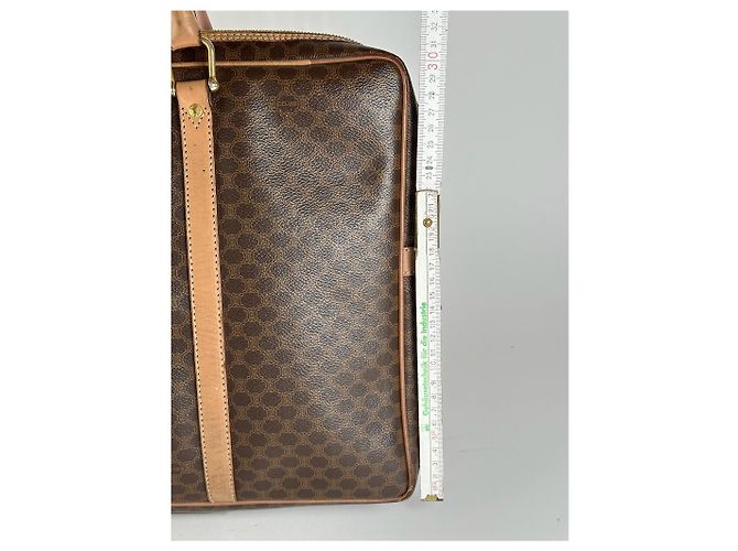Triomphe Céline Valigia in pelle monogramma vintage Celine Paris marrone - vista 8