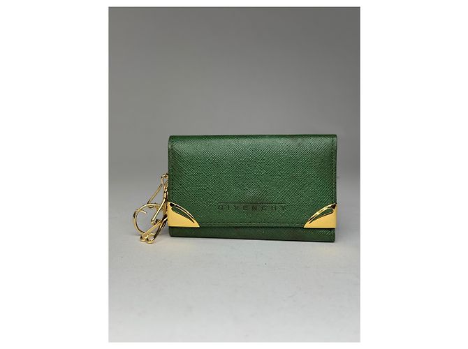 Vintage Givenchy Leather key holder green - view 7